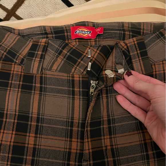 Stretchy Brown Plaid Dickies - Picture 5 of 6